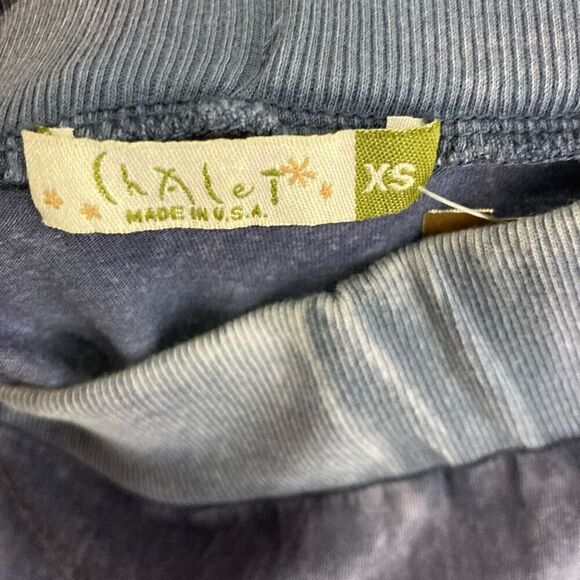 Chalet XS Chambray Blue Tulip Skirt Art To Wear Lagenlook Cottagecore Hemp Fts S - Picture 7 of 7